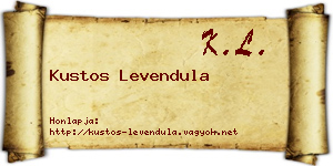 Kustos Levendula névjegykártya